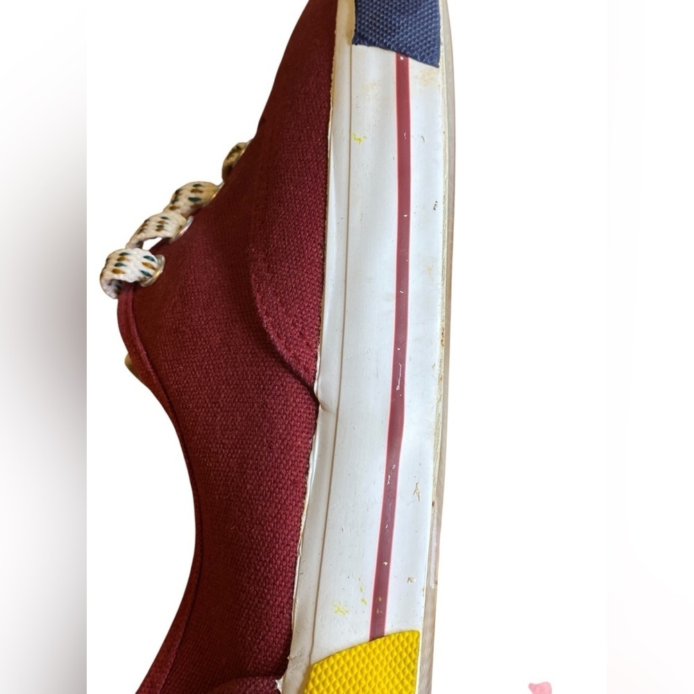 Paolo Gucci 90’s Vintage Maroon Canvas sneakers Women’s Size 7.5 - Picture 8 of 12